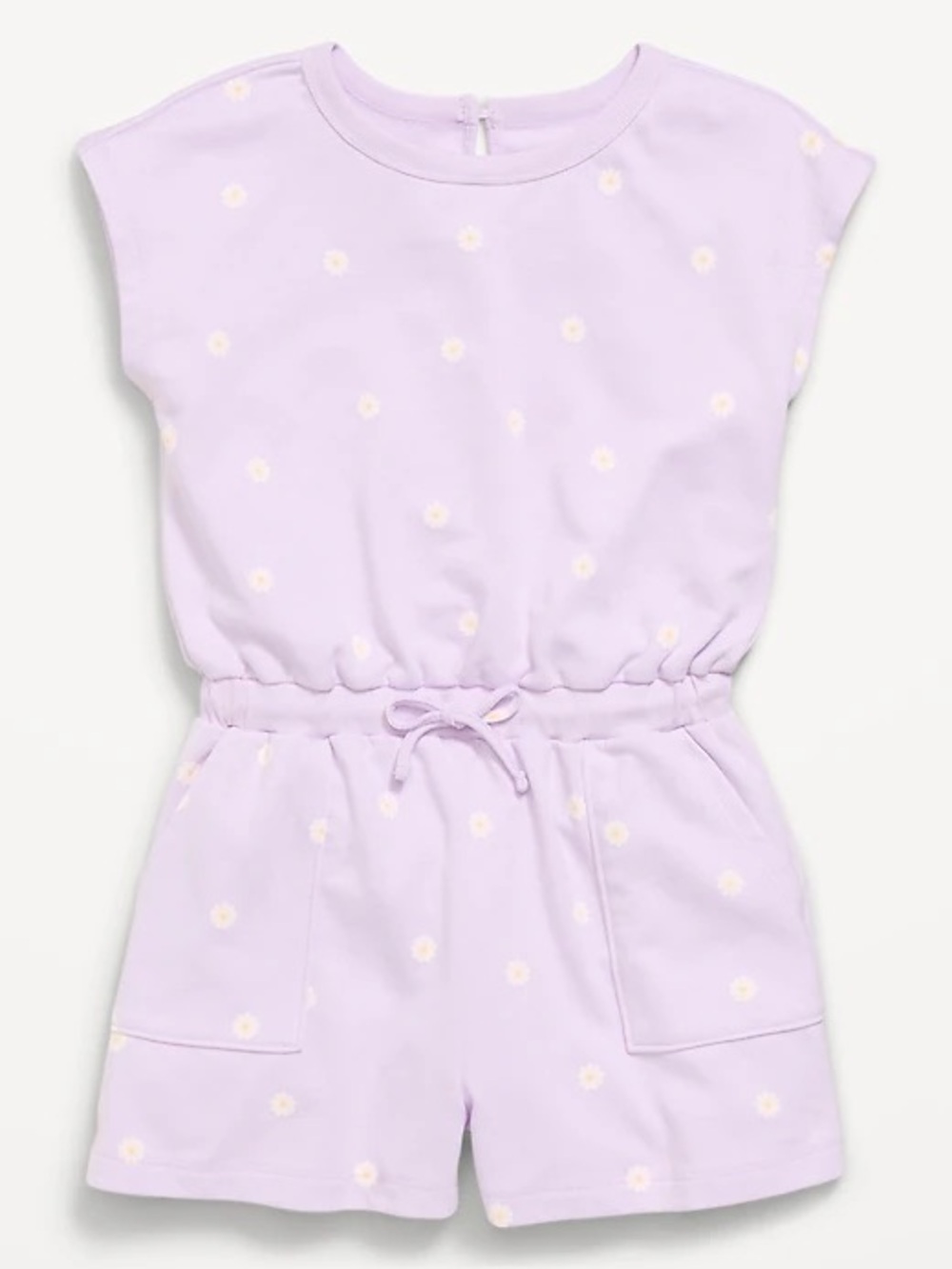 Old Navy Lilac Daisy Romper - Light Purple with White Daisies